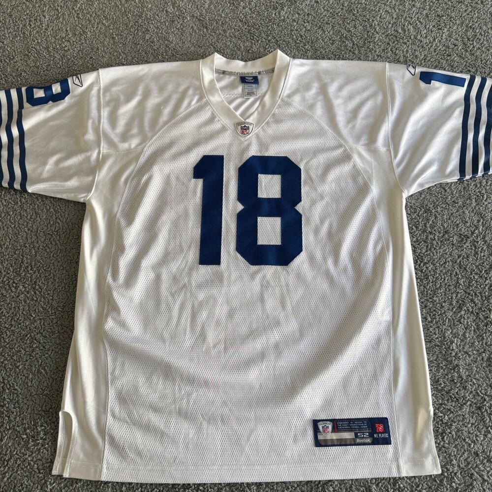 100% Authentic Peyton Manning Reebok 2010 NFL Indianapolis Colts Sewn Jersey 52